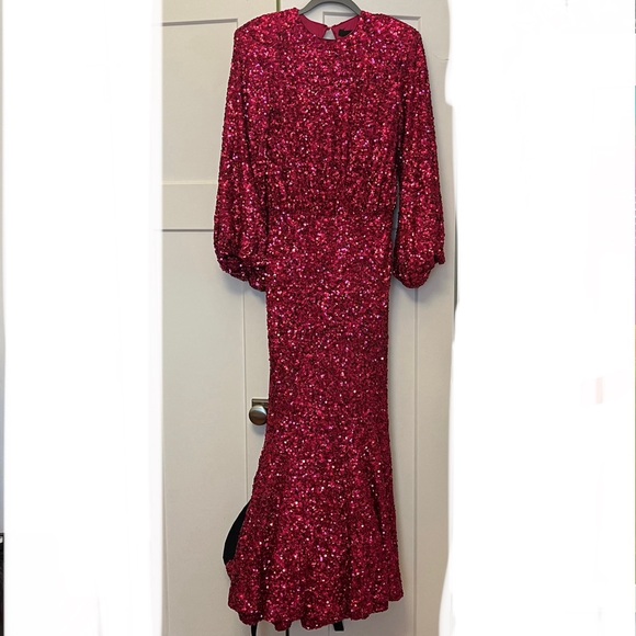 rotate sequin dress pink ROTATE BIRGER CHRISTENSEN Sirin Sequin Dress | Pink